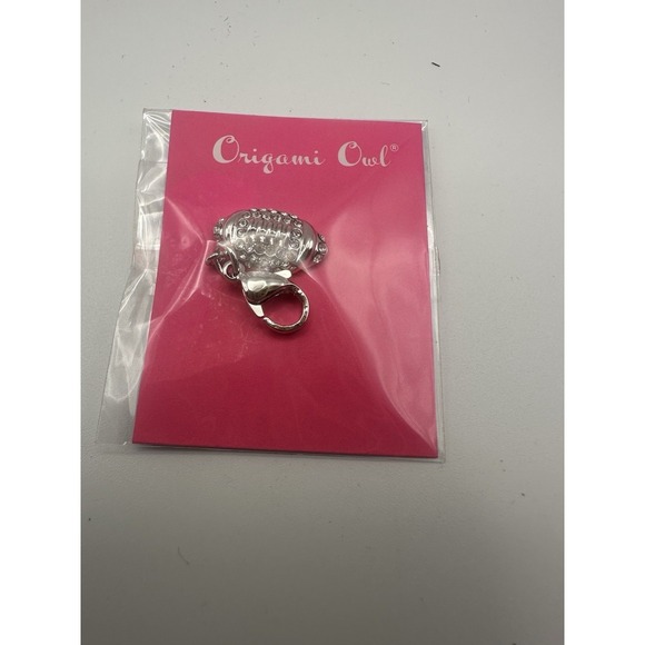 Origami Owl Jewelry - Origami Owl Pave Football Dangle Charm DG4051 Silver Crystal Sports Jewelry NEW